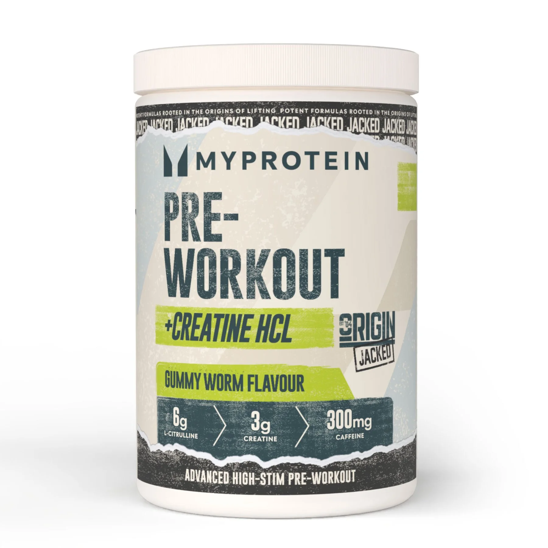 Origin Jacked Pre-Workout - 25servings - Gummy Worm Afbeelding 1