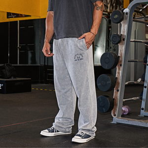 MP X Gold's Heren Washed Graphic Oversized Joggingbroek - Steel Blue - Size L