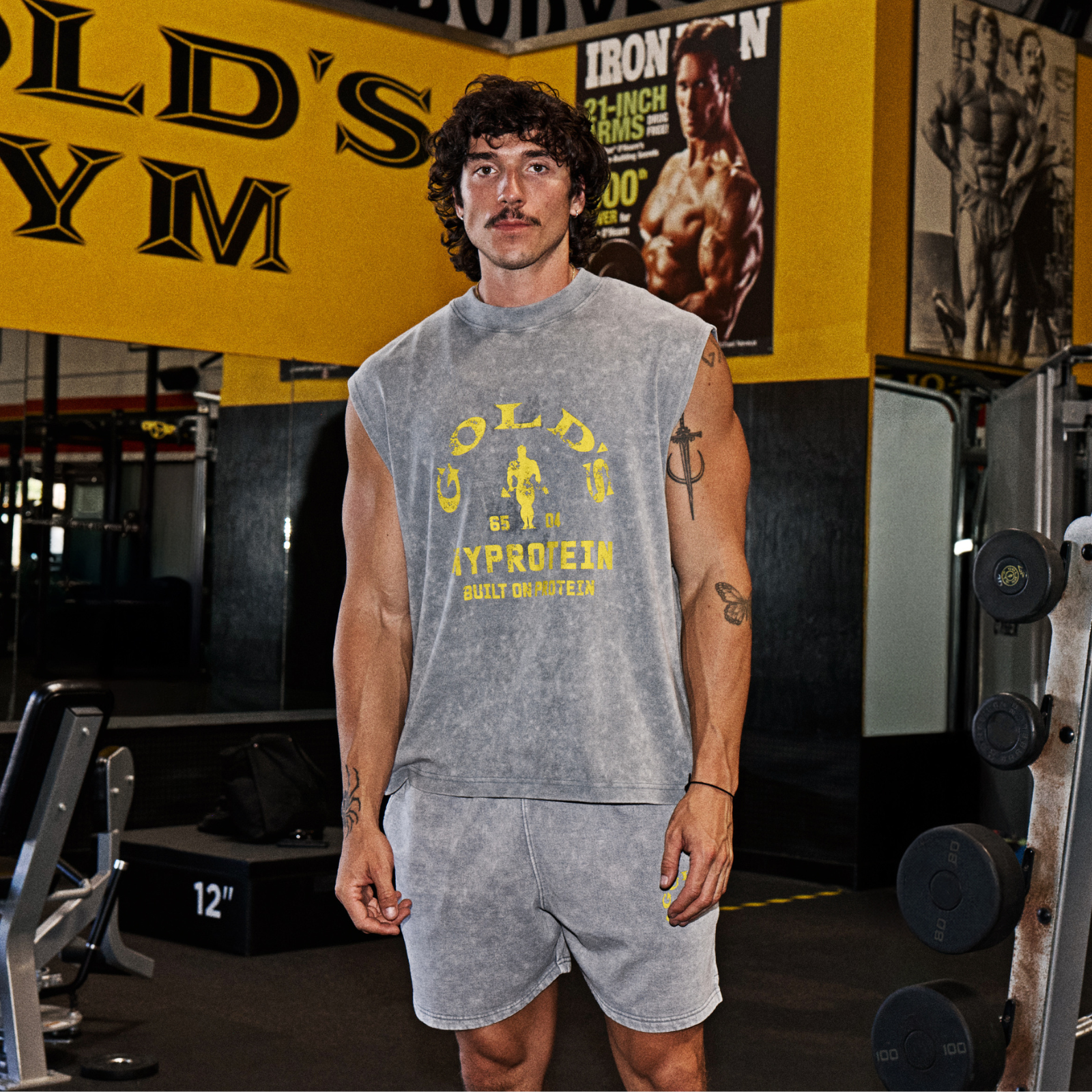 MP X Gold's Heren Washed Graphic Oversized Tank - Steel Blue - XL Afbeelding 1