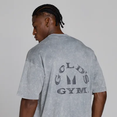 MP X Gold's Heren Washed Graphic Oversized T-shirt - Steel Blue - XS Afbeelding 6