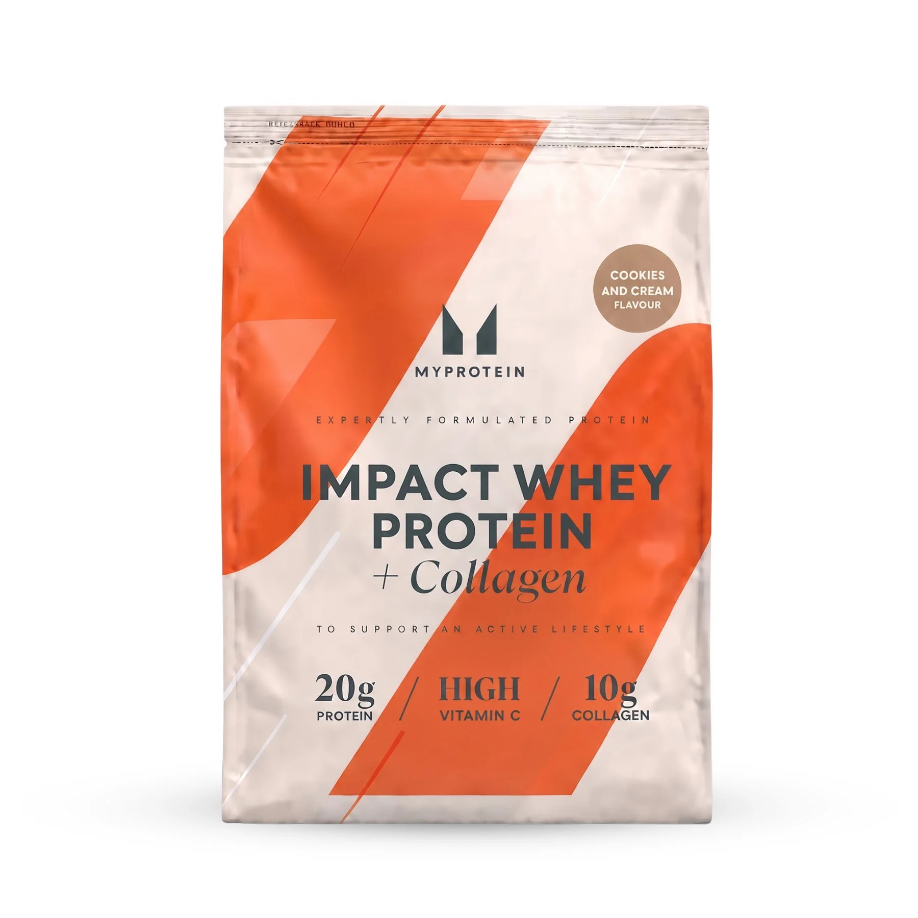 Impact Whey Protein - 780g - 30servings - Cookies and Cream (+Collagen) Afbeelding 1