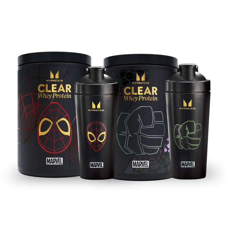 Marvel Spider-Man & Hulk Bundle - 2 x 20servings - Shaker - Green Plum & Kiwi / Raspberry & Strawberry