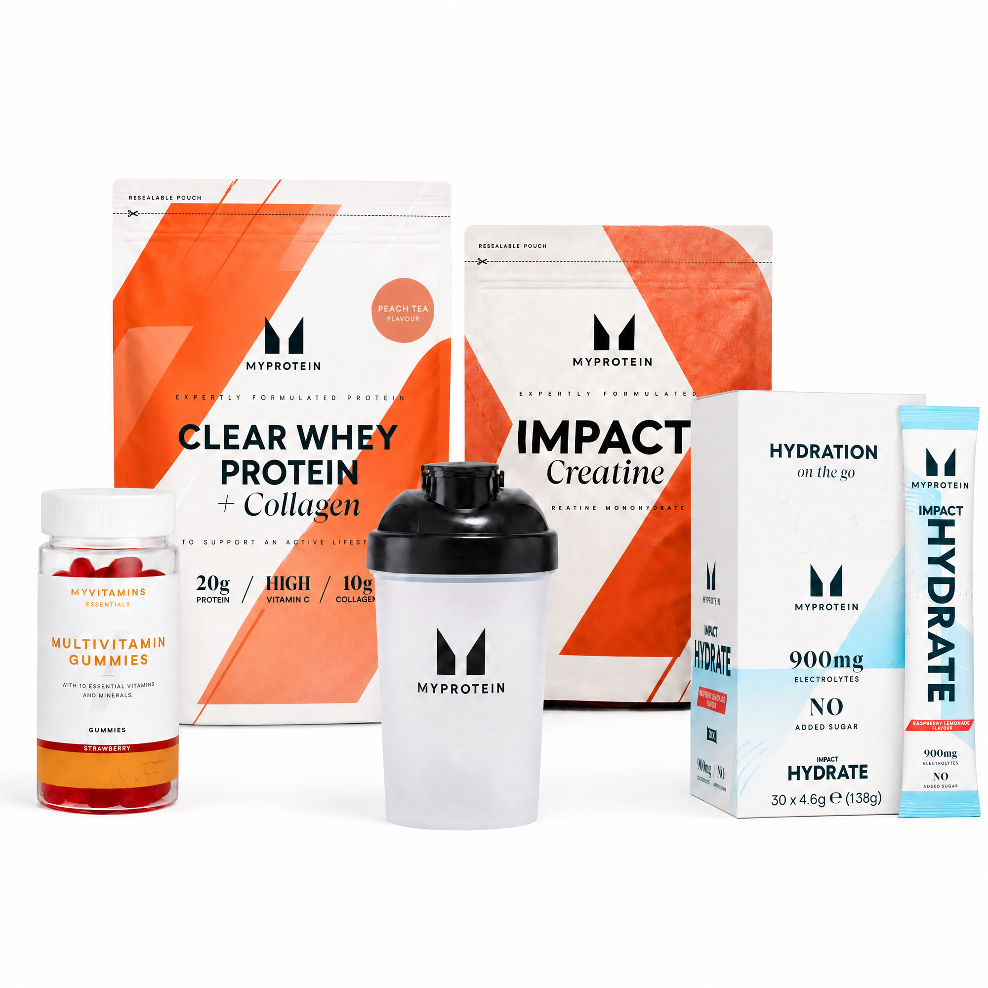 Impact Week Clear Protein Bundle - Raspberry Lemonade - 20servings - Perzik Thee Afbeelding 1