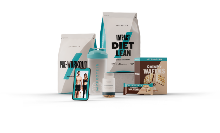 Een mix van Myprotein en Myvegan eiwitproducten om spierversteviging te vergemakkelijken.